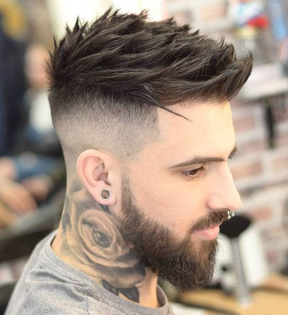men's hair and tattoos